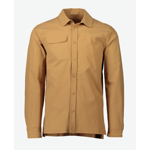 POC Men's Rouse Long Sleeve Snap Front Biking Shirt Aragonite Brown NWT - Size M - Picture 1 of 15